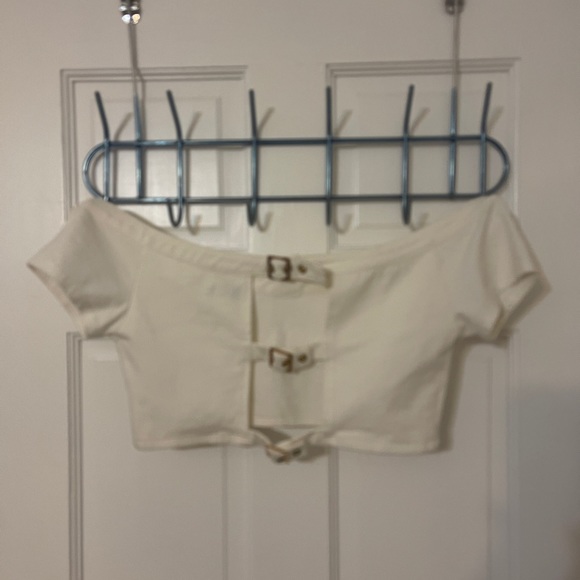 Tobi Off White Mid Rib Top Small (Crop Top) - Picture 2 of 4
